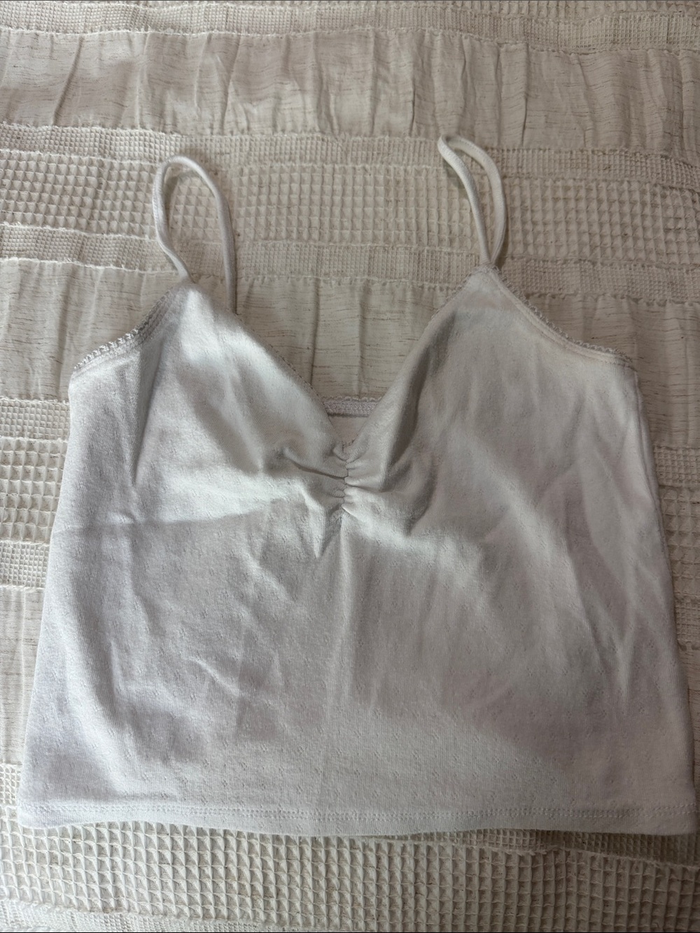 White Spaghetti Strap Cami Top